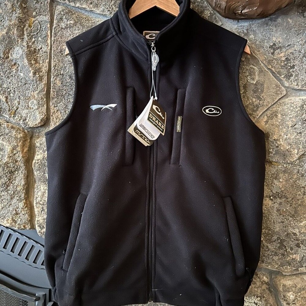 Drake Waterfowl 16037 Large Windproof Layering Vest Black - NWT